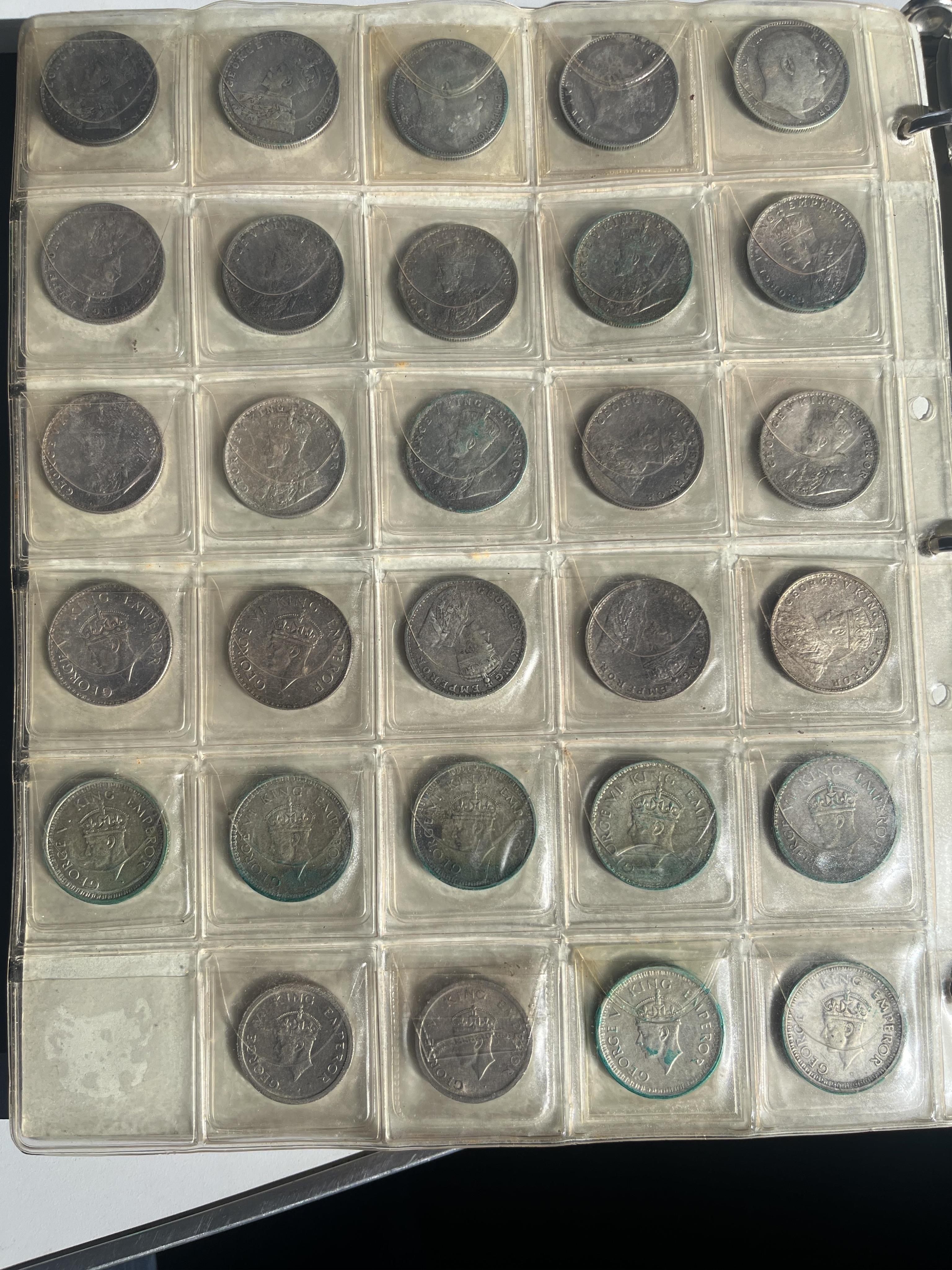 East India Company, British India silver coins, Victoria to George VI and Republic of India coins, an album, Highlights include-, East India company; one rupee, half rupee and quarter rupee, all 1835, two Victoria one ru